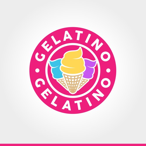 Diseño de We need a creative interesting logo for gelato shop "Gelatino" de rocketstudio