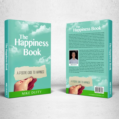 Create a book cover for The Happiness Book: A Positive Guide To Happiness! Design by Saachi kimi