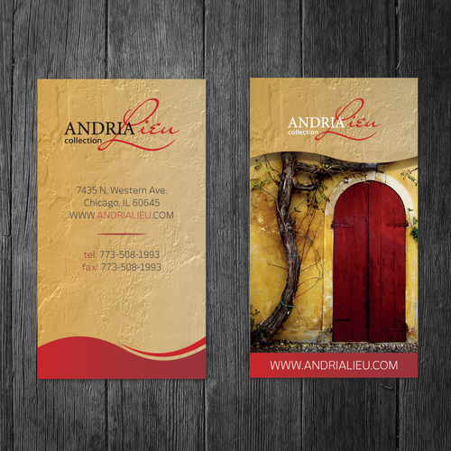 Create the next business card design for Andria Lieu Réalisé par blenki