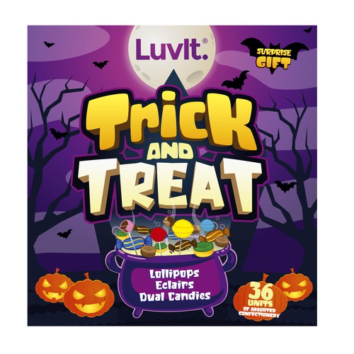 Design a cute Halloween Special Edition Kids Pack for a confectionary brand Design by Wilson8a