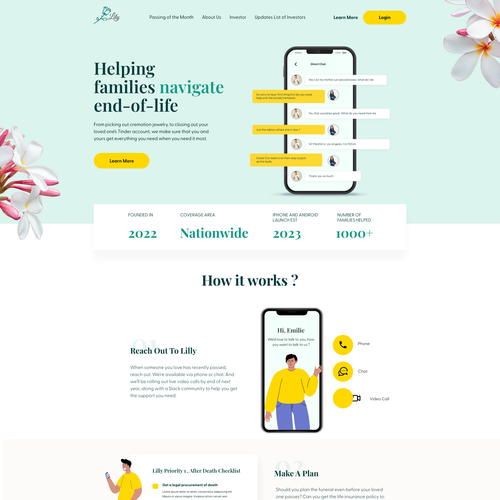 Fake Tech Startup in the Funeral Industry Seeking Website Design Design by DesignWithPash