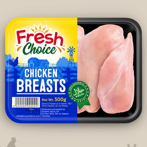 Packaging design for our chicken. Design by Daisygirl1702