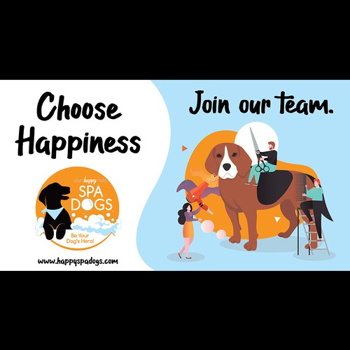 Choose Happiness Banner Design Design by omsplus