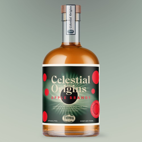 Wanted: an image forward and colorful spirit bottle label design for Apple Brandy release Design by LABELL®