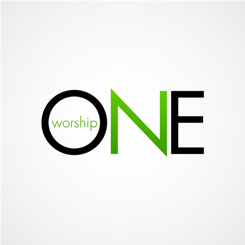 logo for ONE Worship Design by atsitra
