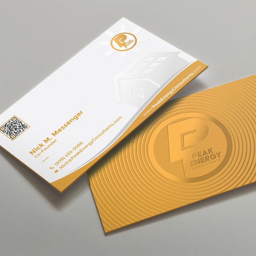 Modern Business Card Design for Electric Energy and Solar Company Design by kaylee CK