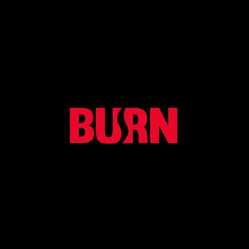 “Design a fierce, industrial-chic brand identity for a HIIT gym called BURN” Design by Bouyghajden