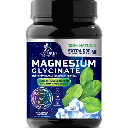 Natural Magnesium Glycinate Design needed for Nature's Nutrition Design by Wfemme