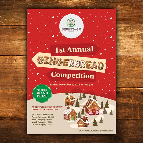 Palo Cedro Country Christmas 2022 Gingerbread Competition | Poster Contest | 99Designs