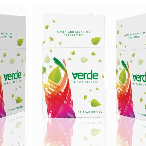 Verde Green Tea Cigarette Box Design Design by Sandra Milan