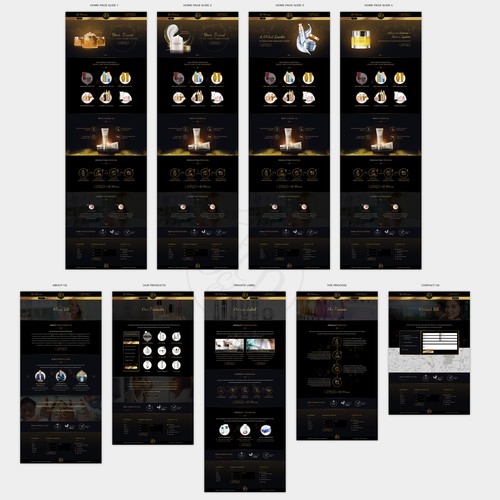 Black & gold themed website design Design by MyCreativeMind