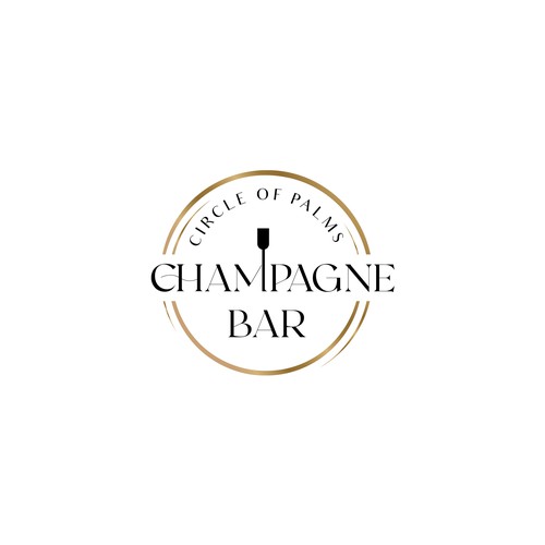 Luxury and modern Champagne Bar logo Design by tetrimistipurelina