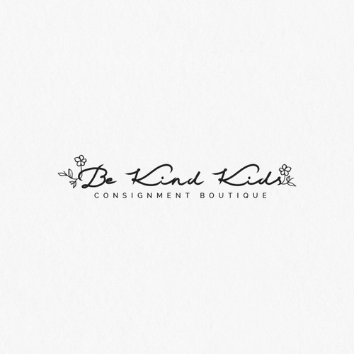 Be Kind!  Upscale, hip kids clothing store encouraging positivity Design by Jirisu