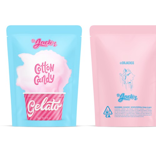 Cotton Candy gelato cannabis bag Design by bcra
