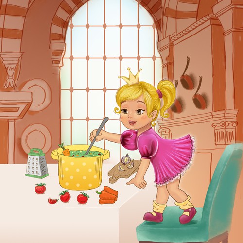 "Princess Soup" children's book cover design Design por Britany