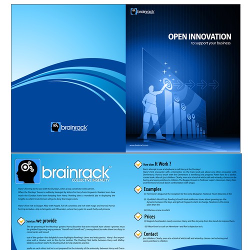 Brochure design for Startup Business: An online Think-Tank Ontwerp door Deep Bluee