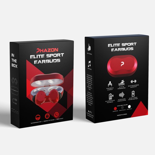 Wireless earbuds packaging box sleeve design Design por Rajith Shantha