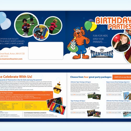 Birthday Party Brochure for Sport & Recreation Facility Design réalisé par Revthy