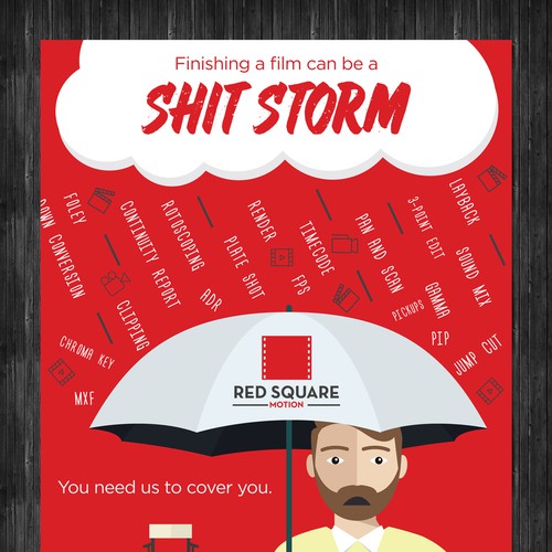 Video Post Production Company flyer Diseño de SlowShow Design