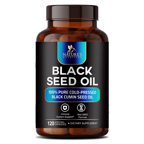 Natural Black Seed Oil Design Needed for Nature's Nutrition Design by sapienpack