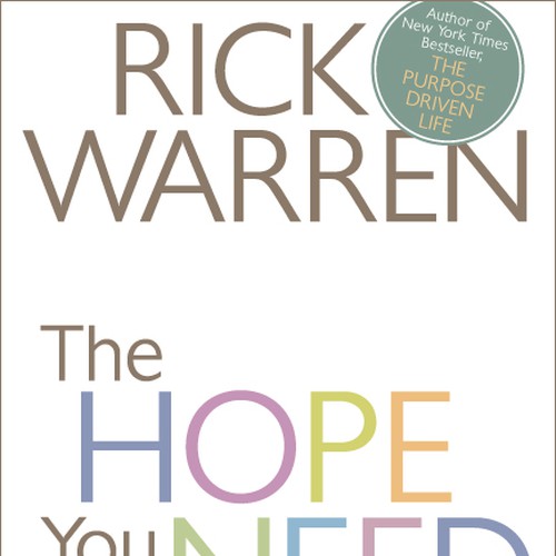 Design Rick Warren's New Book Cover Design by hootiepatootie