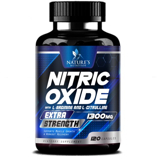 Nitric Oxide label design needed for Nature's Nutrition Réalisé par agooshe