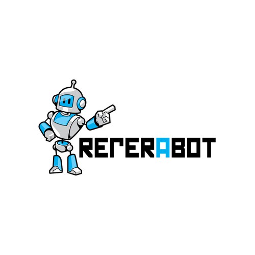 Robot Character/Mascot for Refer-A-Bot Company Design by Custom Logo Graphic