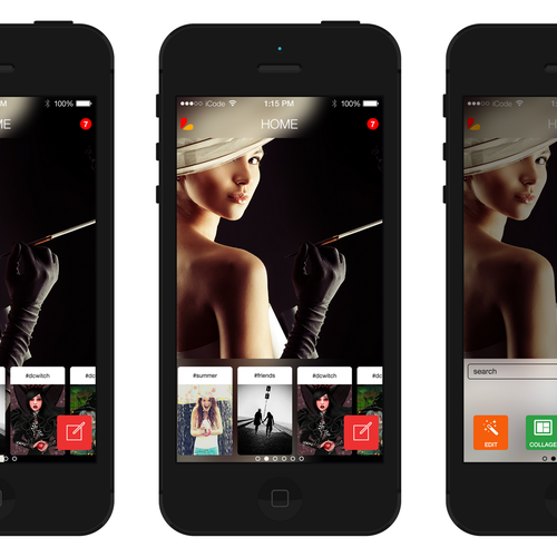Award winning design for best in class mobile app PicsArt Design by muchanis