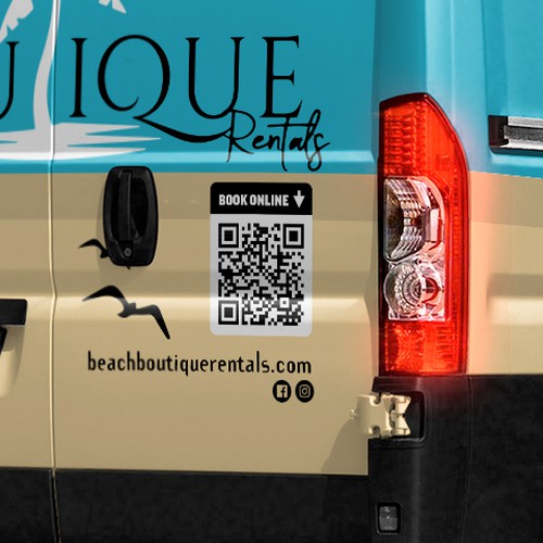 Vehicle Wrap Design for Boutique Vacation Property Rental Management Company on Anna Maria Island Design by corpNL