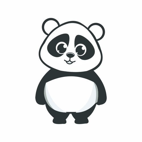 Design A Sweet Panda Cartoon Character Erstelle Einen Süßen Panda