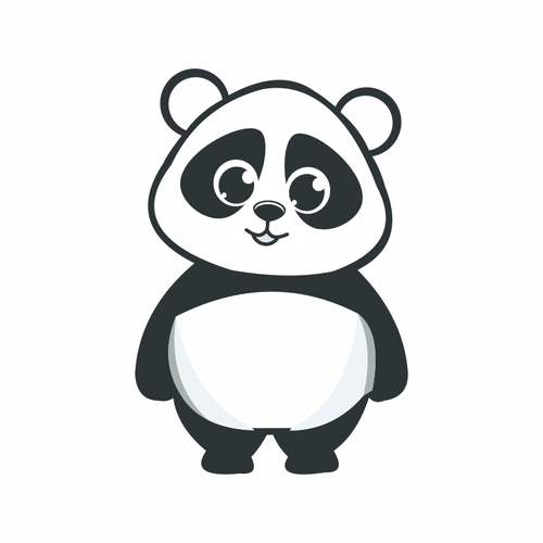 Design a sweet Panda (cartoon character) / Erstelle einen süßen Panda ...