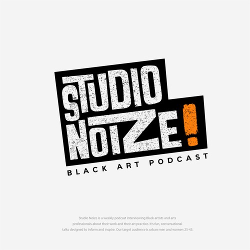 Podcast logo for Black art podcast Design by smitadesign