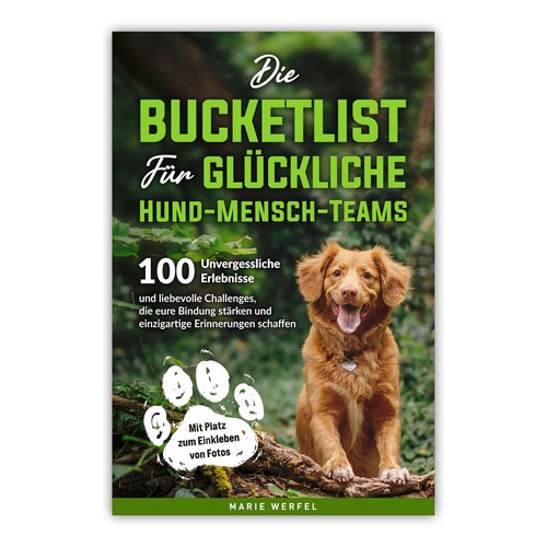 Design a harmonious, cute cover for a dog & human bucketlist Design by A_Ndesign