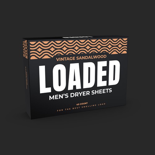 Men's Dryer Sheet Box Design Contest Design by Wahdin