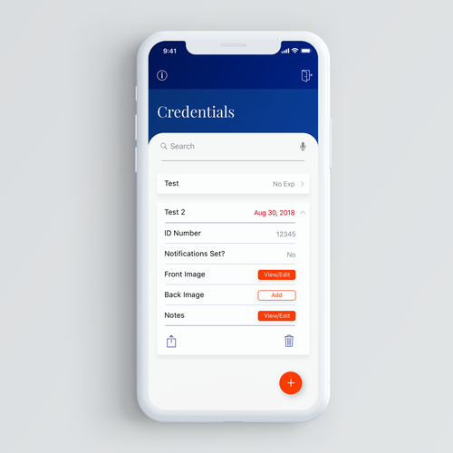 Design UI/UX for credential monitoring iOS app. Design by Bovan