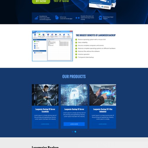 Redesign a Site for a Backup Software Design by Sarbani