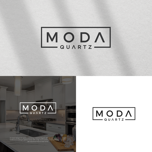 On trend logo / type design for a quartz countertop material company Design by mozack~art