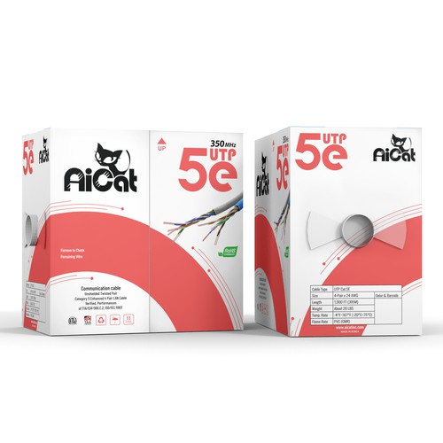 Ethernet Cable box design with modern style Design by Packagingholic