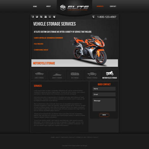 Elite Custom Car Storage needs a new website design Design by BogdanB