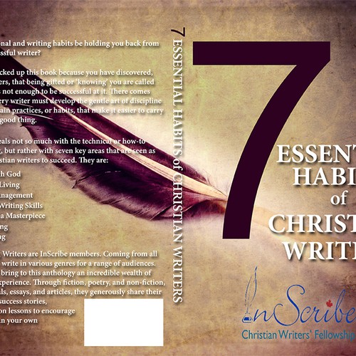 Create a captivating book cover for anthology, 7 Essential Habits of Christian Writers Design by Alex329