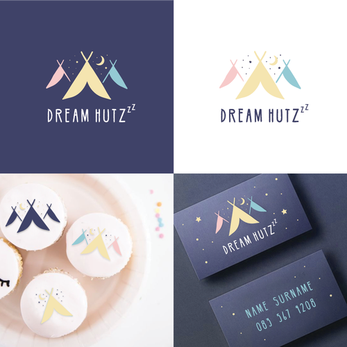 Design a clean & fun logo for a kids sleepover party company Design by am me