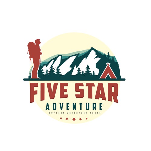 Five Star Adventure  need outdoor adventure  company logo  