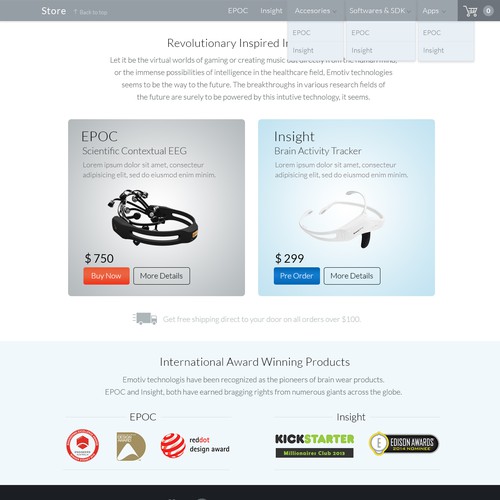 Redesign website for International Award Winning EEG system Design by Crenovates