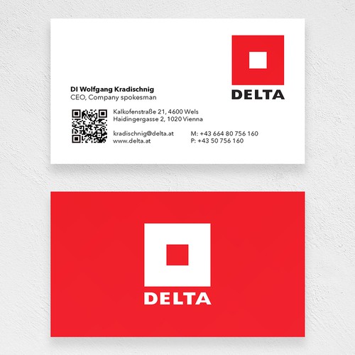 Diseño de DELTA Business Card Relaunch de PNX Graphics