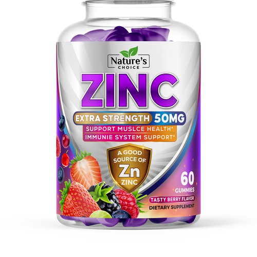 Design di Tasty Zinc Gummies design needed for Nature's Choice di ✝DeSiGnEr✝JOHN