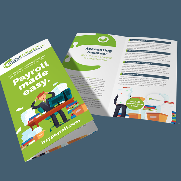 Design by Applefresh titled "A Bold and engaging trifold brochure for an accounting service"