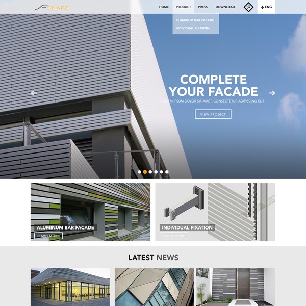 Design by bluegdsgn titled "F Shape landing page"