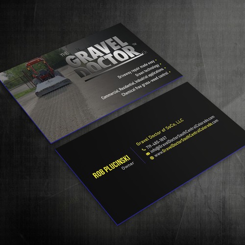I need a powerful business card for my environmentally friendly driveway services business! Design by Felix SH