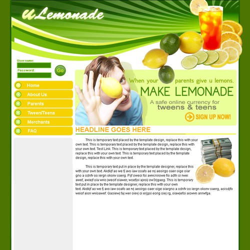 Logo, Stationary, and Website Design for ULEMONADE.COM Diseño de nix05