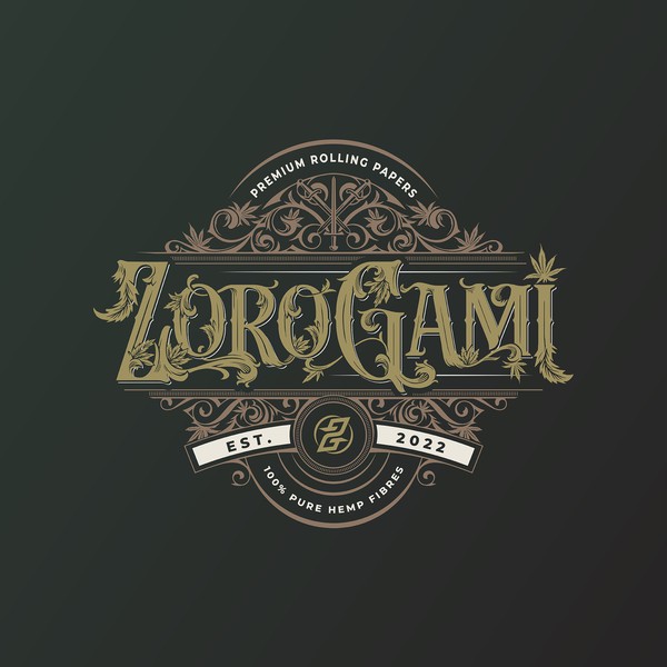 Design by Ganis Ryandi titled "Logo for Zoro Gami Papers"